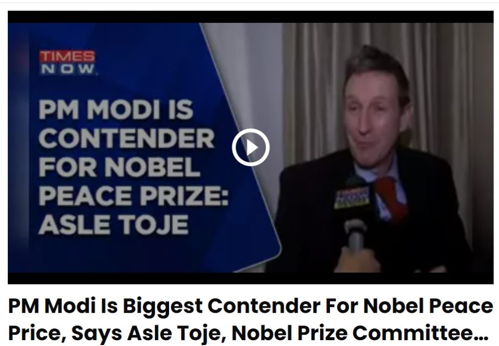 Fact Check: पीएम मोदी नोबेल शांतता पुरस्काराचे ‘प्रबळ दावेदार’? अस्ले टोजेला केंद्रीभूत व्हायरल दाव्याचे सत्य हे आहे
