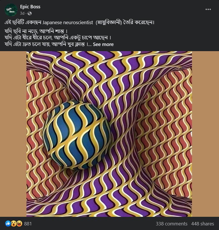 এই ছবিটির দিকে তাকিয়ে থাকলে মানসিক চাপ বোঝা যাবে image 2