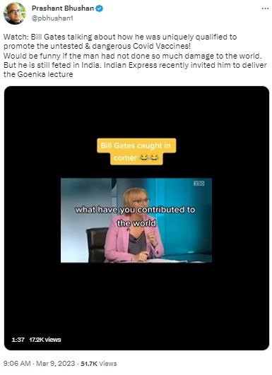 Bill Gates’s interview with an Australian news channel was edited to make it seem like he was deflecting uncomfortable questions regarding Covid vaccines and his work with computers.