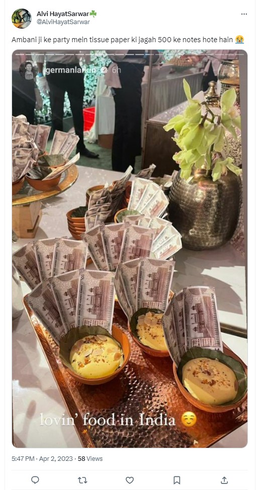 Fact Check: अंबानींनी NMACC कार्यक्रमात टिश्यू पेपर्सऐवजी ₹500 च्या नोटा दिल्या? जाणून घ्या व्हायरल इमेजमागील सत्य