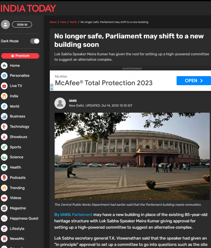 ಹೊಸ ಸಂಸತ್‌ ಭವನಕ್ಕೆ ಯೋಜನಾ ವೆಚ್ಚ ಯುಪಿಎ ಕಾಲದಲ್ಲಿ 3 ಸಾವಿರ ಕೋಟಿ ಮೋದಿ ಕಾಲದಲ್ಲಿ 970 ಕೋಟಿ ಆಗಿತ್ತೇ?