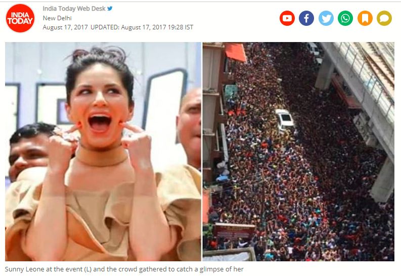 Screen grab of the photo appearing in India Today