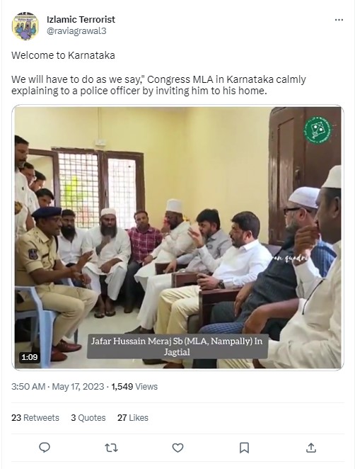 ಕಾಂಗ್ರೆಸ್‌ ಅಧಿಕಾರಕ್ಕೆ ಬರುತ್ತಿದ್ದಂತೆ "ಹೇಳಿದಂತೆ ಕೇಳಬೇಕು" ಎಂದು ಶಾಸಕರು ಪೊಲೀಸರಿಗೆ ತಾಕೀತು ಮಾಡಿದ್ದಾರೆಯೇ?