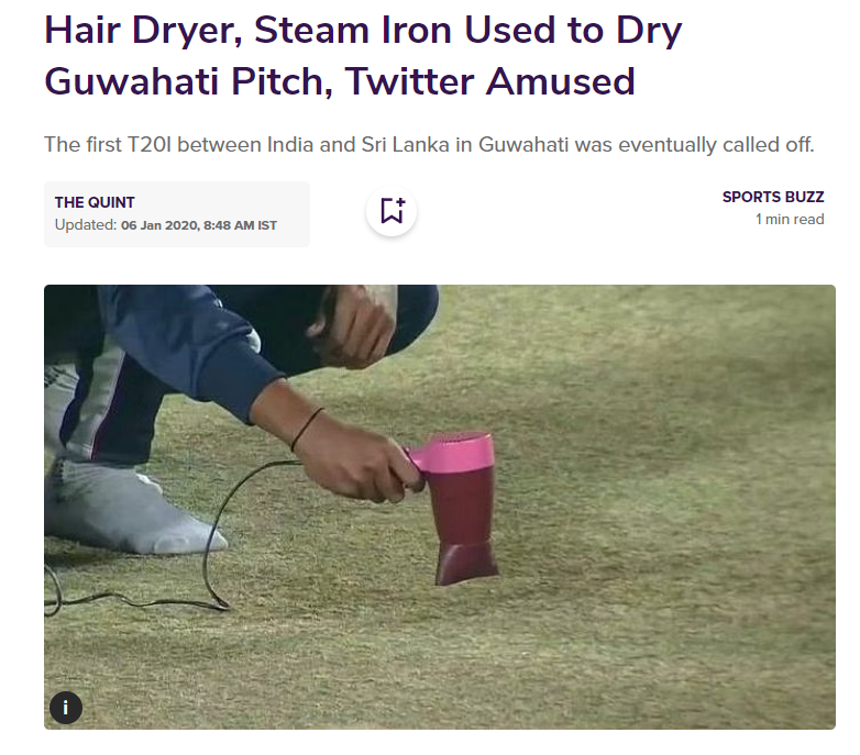ਹੇਅਰ ਡਰਾਇਰ ਨਾਲ ਪਿੱਚ ਨੂੰ ਸੁਕਾਉਣ ਦੀ ਇਹ ਤਸਵੀਰ ਨਰਿੰਦਰ ਮੋਦੀ ਸਟੇਡੀਅਮ ਦੀ ਨਹੀਂ ਹੈ