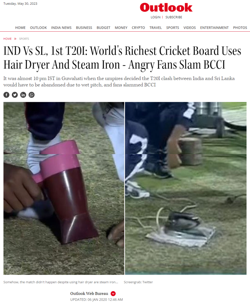 શું નરેન્દ્ર મોદી સ્ટેડિયમની પિચને હેર ડ્રાયરથી સૂકવવામાં આવી હતી? જાણો સત્ય