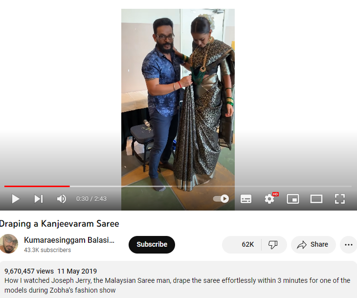 महिला को साड़ी पहना