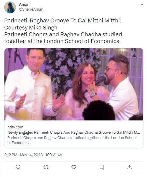 Raghav Chadha and Parineeti Chopra