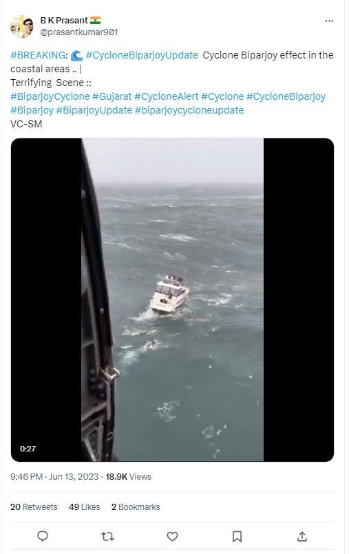 Impact of cyclone biparjoy