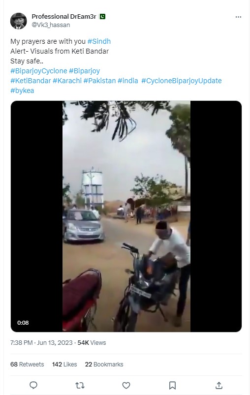 ಬಿಪರ್ ಜಾಯ್ ಚಂಡಮಾರುತದ ಪರಿಣಾಮ ತೋರಿಸಲು ಹಳೆಯ, ಸಂಬಂಧವೇ ಇಲ್ಲದ ವೀಡಿಯೋಗಳ ಬಳಕೆ!