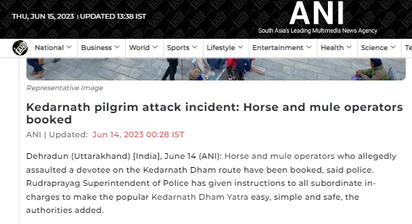 Newschecker’s investigation found that a communal angle was given to the viral video of a brawl between devotees and mule handlers at Kedarnath.