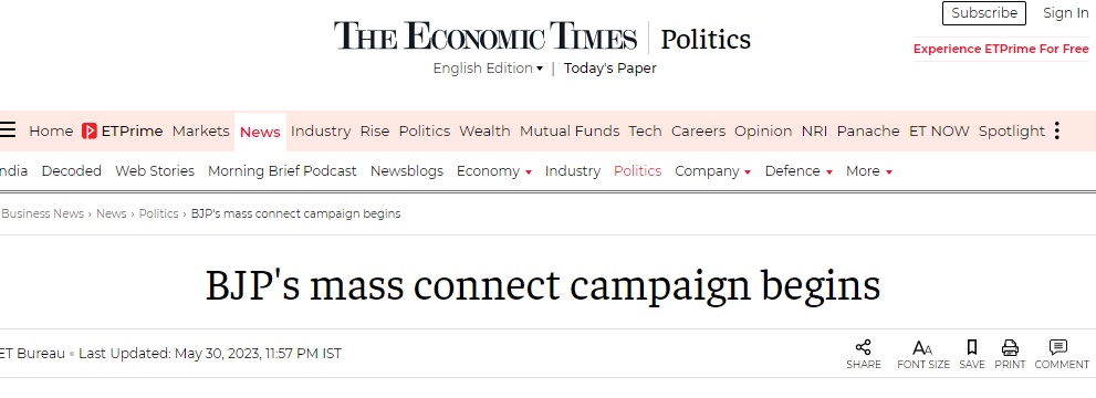 A missed-call campaign that was part of a month-long mass connect drive to mark the Narendra Modi government’s ninth anniversary has been peddled as a pro-UCC movement.
