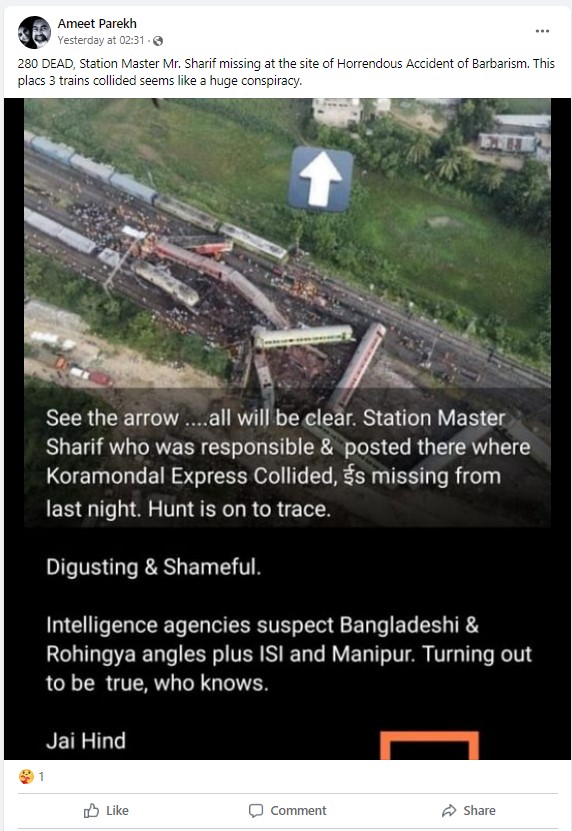 ओडिशा ट्रेन अपघातानंतर स्टेशन मास्तर ‘शरीफ’ फरार? नाही, दुःखद अपघातानंतर खोटा दावा व्हायरल