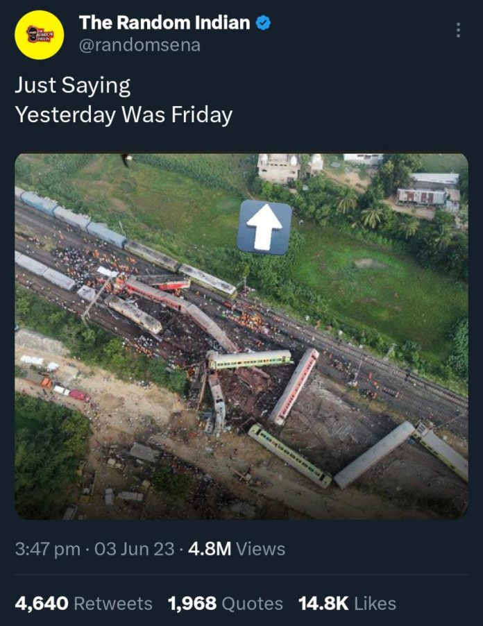 ਬਾਲਾਸੋਰ ਵਿੱਚ ਰੇਲ ਹਾਦਸੇ ਵਾਲੀ ਥਾਂ ਦੇ ਨੇੜੇ ਮਸਜਿਦ ਮੌਜੂਦ ਹੈ