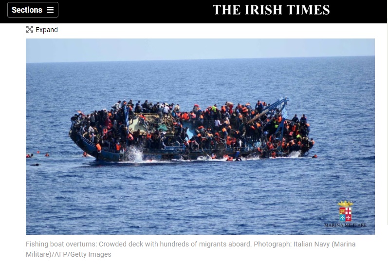 2016 photo of capsized boat off Libya falsely linked to 2023 Greek boat disaster.
