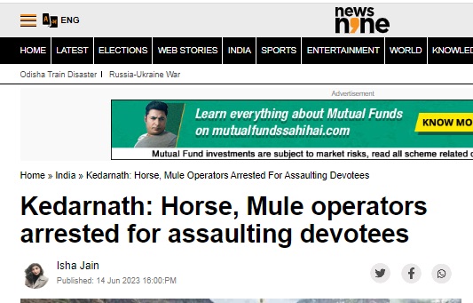 Newschecker’s investigation found that a communal angle was given to the viral video of a brawl between devotees and mule handlers at Kedarnath.