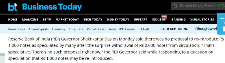ಮಾರುಕಟ್ಟೆಗೆ ಹೊಸ 1000 ಮುಖಬೆಲೆಯ ನೋಟುಗಳು ಎಂಟ್ರಿ ಎನ್ನುವುದು ಸುಳ್ಳು!