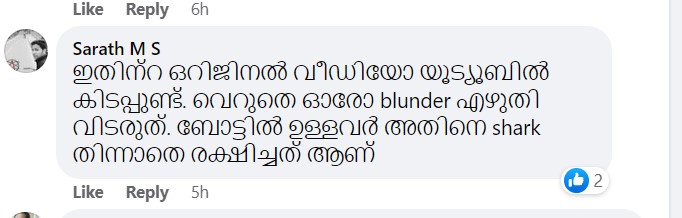 Comment by a user under one of the posts