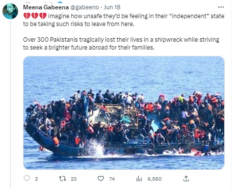 2016 photo of capsized boat off Libya falsely linked to 2023 Greek boat disaster.
