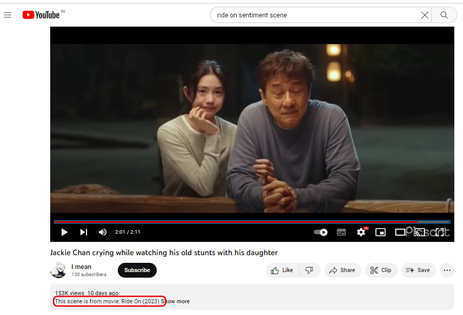 ஜாக்கி சான் சண்டைக் காட்சிகளில் சந்தித்த விபத்துகளை அவரது மகளுக்கு காட்டியதாக கூறி சமூக வலைத்தளங்களில் பரப்பப்படும் வீடியோத் தகவல்