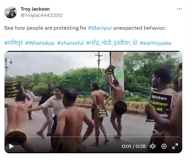 Nude Protest By SC/ST Men In Chhattisgarh Falsely Linked To Manipur Violence