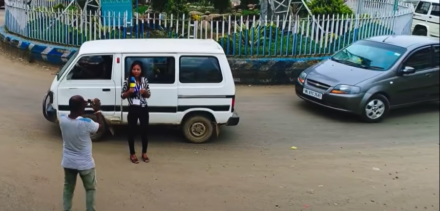 A video taken during the filming of a kidnapping scene in a 2022 Bhojpuri movie is being shared as a true incident that happened in Dimapur, Nagaland.