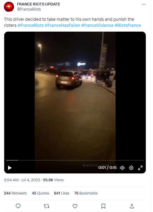 फ्रान्समधील दंगलीच्या पार्श्वभूमीवर, जुने आणि संबंध नसलेले व्हिडिओ सोशल मीडियावर व्हायरल