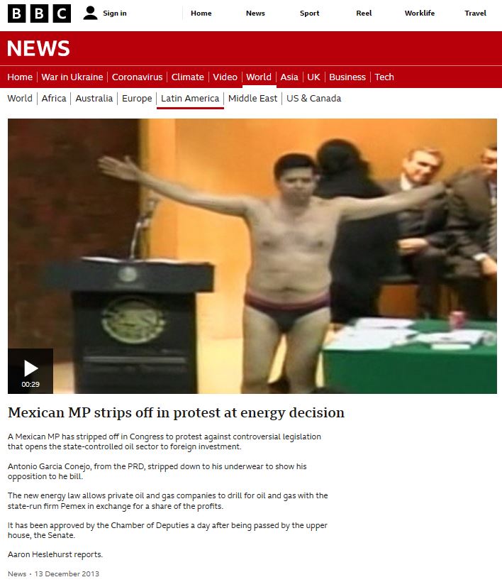 ಬಡತನ, ಭ್ರಷ್ಟಾಚಾರ ವಿರೋಧಿಸಿ ಮೆಕ್ಸಿಕನ್‌ ಸಂಸದ ಸಂಸತ್ತಿನಲ್ಲಿ ಭಾಷಣ ವೇಳೆ ಬಟ್ಟೆ ಬಿಚ್ಚಿದ್ದಾರೆಯೇ, ಸತ್ಯ ಏನು?