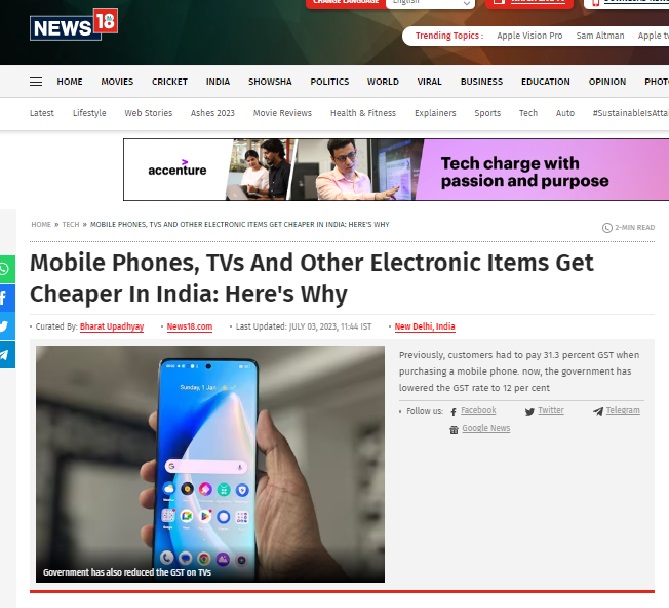 Viral graphic comparing pre-GST and post-GST rates of certain goods has been misinterpreted.