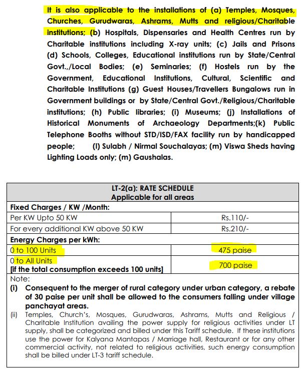 ಮಸೀದಿಗೆ, ಚರ್ಚ್ ಗಳಿಗೆ ವಿದ್ಯುತ್ ದರ ಕಡಿಮೆ, ದೇಗುಲಕ್ಕೆ ಹೆಚ್ಚು ಅನ್ನೋದು ನಿಜವೇ?