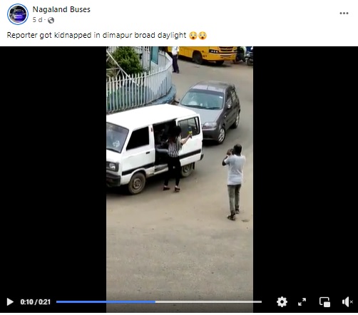 A video taken during the filming of a kidnapping scene in a 2022 Bhojpuri movie is being shared as a true incident that happened in Dimapur, Nagaland.