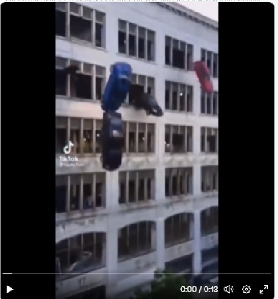 A video taken during filming of an elaborate stunt for a Fast And Furious movie in Cleveland has been falsely linked to the ongoing violence in France.