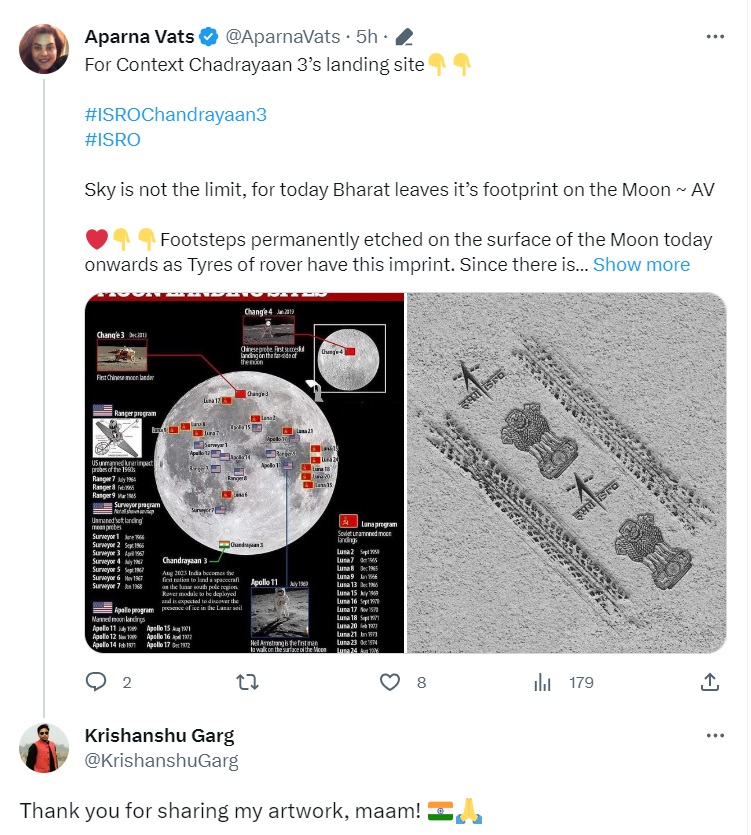चंद्रावरील अशोक स्तंभाची व्हायरल प्रतिमा लखनौ स्थित अंतराळप्रेमी द्वारे केलेली एक कलाकृती आहे