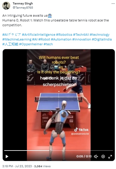 Fact Check: ಟೇಬಲ್ ಟೆನಿಸ್ ಪಂದ್ಯದಲ್ಲಿ ರೊಬೋಟ್ ಮಾನವ ಎದುರಾಳಿಯನ್ನು ಸೋಲಿಸುವ ವೀಡಿಯೋ ವೈರಲ್
