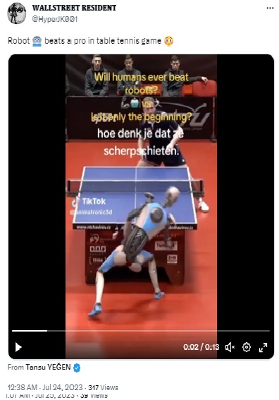 Fact Check: ಟೇಬಲ್ ಟೆನಿಸ್ ಪಂದ್ಯದಲ್ಲಿ ರೊಬೋಟ್ ಮಾನವ ಎದುರಾಳಿಯನ್ನು ಸೋಲಿಸುವ ವೀಡಿಯೋ ವೈರಲ್