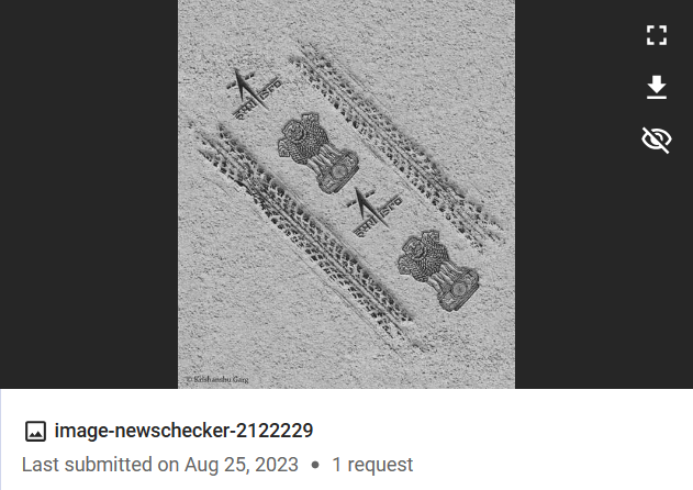 चंद्रावरील अशोक स्तंभाची व्हायरल प्रतिमा लखनौ स्थित अंतराळप्रेमी द्वारे केलेली एक कलाकृती आहे