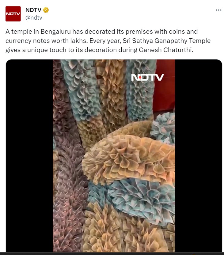 Screen shot of NDTV Tweet