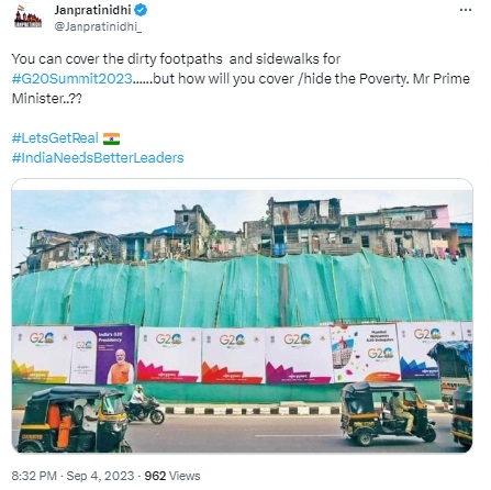 नवी दिल्लीत G20 शिखर परिषदेपूर्वी मुंबईतील जुना फोटो झालाय व्हायरल