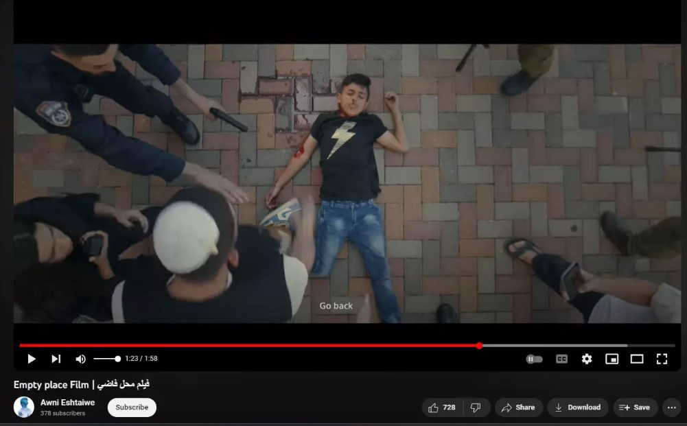 Screen shot of Youtube video by Awni Eshtaiwe