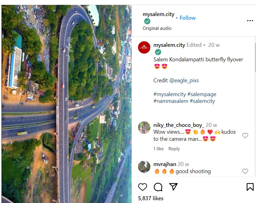 Screen shot of mysalem.city's Instagram video