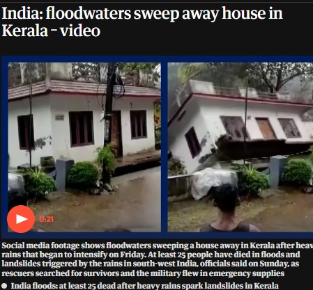 Viral video showing house collapsing into a river is old and not related to the 2023 Chennai floods.