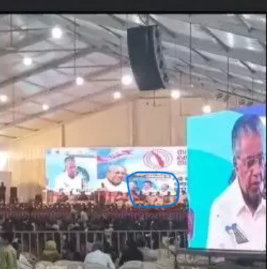 Images of Saji Cherian and P Prasad in the viral video