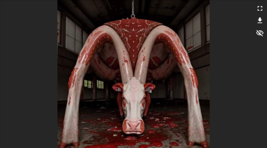 McDonald's के नए लोगो मे गाय के साथ बर्बरता दिखाई गई है.