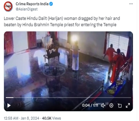 Fact Check: ಬೆಂಗಳೂರಲ್ಲಿ ದಲಿತ ಮಹಿಳೆಗೆ ಥಳಿಸಿ ದೇಗುಲದಿಂದ ಹೊರ ಹಾಕಿದ್ದಾರೆ ಎಂದ ವೀಡಿಯೋ ಹಿಂದಿನ ಸತ್ಯವೇನು?
