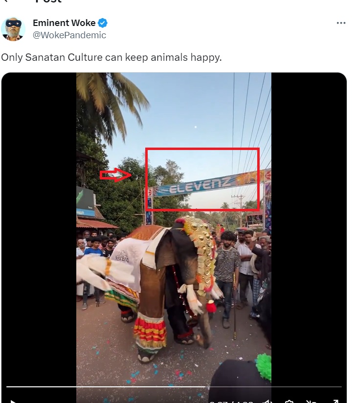 Elevenz written in the board seen in the viral video