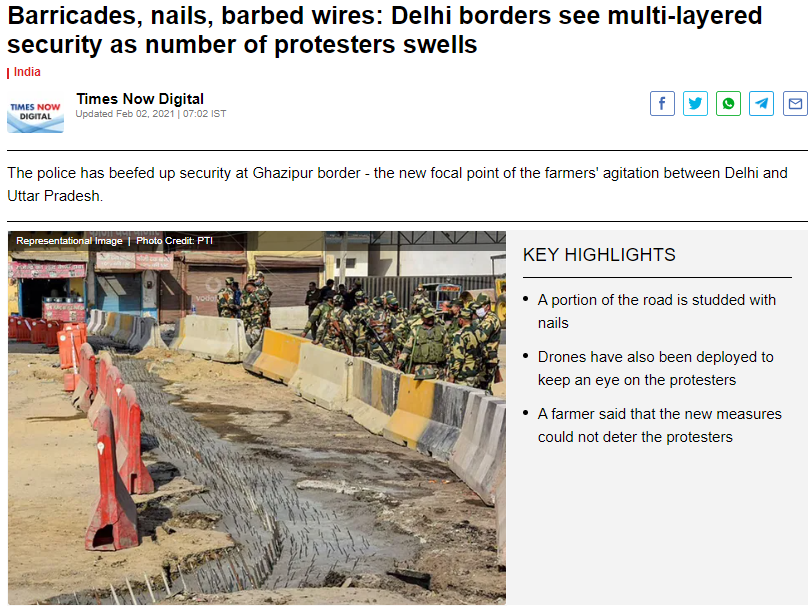 ਮੇਖਾਂ ਨਾਲ ਜੜੀ ਸੜਕ ਦੀ ਇਹ ਵਾਇਰਲ ਤਸਵੀਰ ਪੁਰਾਣੀ ਹੈ