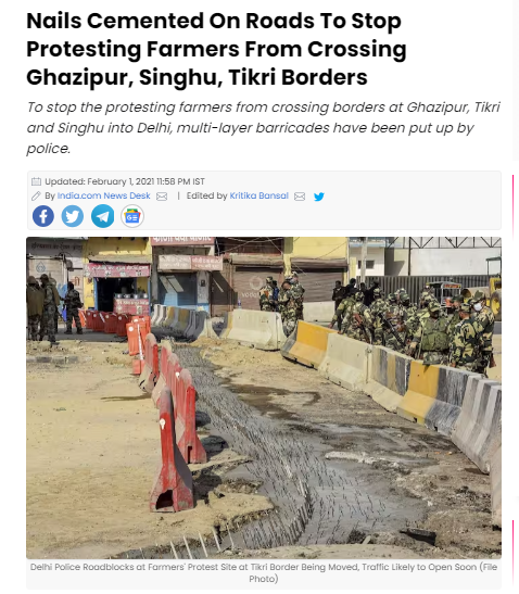 ਮੇਖਾਂ ਨਾਲ ਜੜੀ ਸੜਕ ਦੀ ਇਹ ਵਾਇਰਲ ਤਸਵੀਰ ਪੁਰਾਣੀ ਹੈ