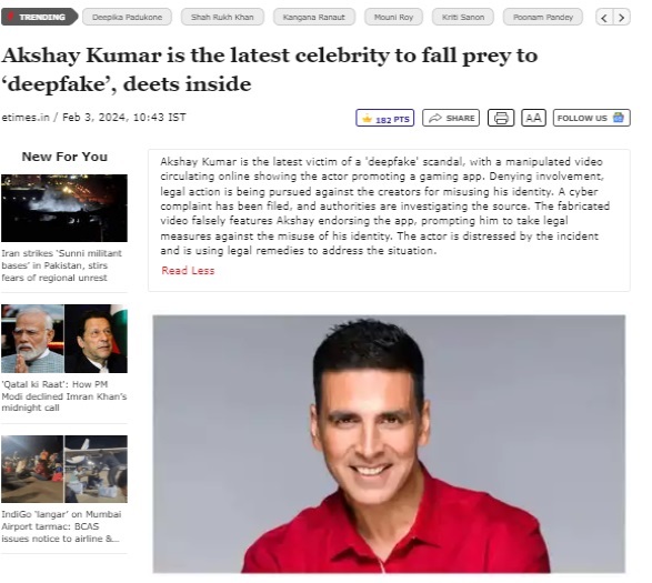 Fact Check: मोबाईल गेम ॲपचा प्रचार करणारी अक्षय कुमारची डीपफेक जाहिरात व्हायरल
