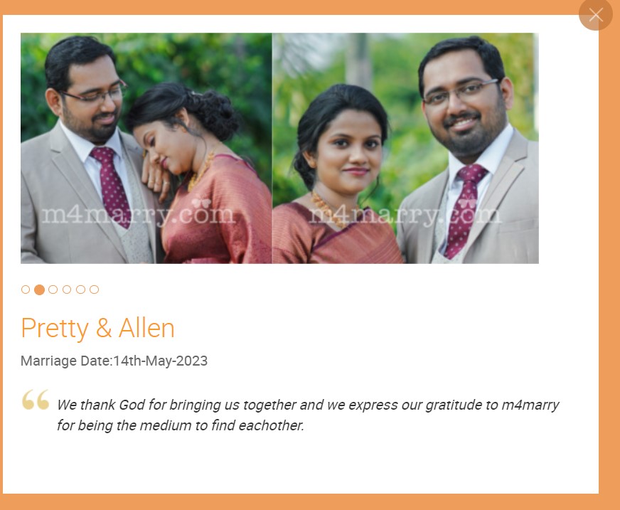 Courtesy: M4Marry Website