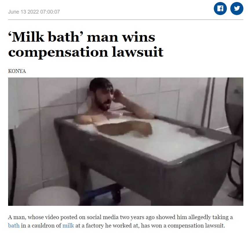 Screen shot of Report By Hurriyet Daily News