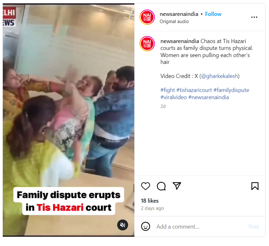 கெஜ்ரிவால் இல்லத்தில் நடந்த சண்டை என்று பரப்பப்படும் வீடியோ தவறான வீடியோவாகும். 